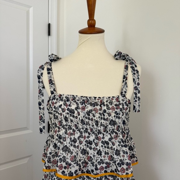 Tularosa Gloria Mini Dress Malibu Floral Revolve Size Medium Romantic Tiered - Picture 3 of 12